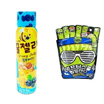 짜먹는 꿀젤리 블루베리맛 12개+에프터스쿨 팝핑 캔디 사과맛 12개