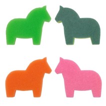 이케아 스나바카트 양면스펀지 수세미 동물모양, 오렌지