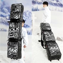 스키가방 스노우보드 캐리어 다용도 대형 바퀴달린 더블백 대용량 스포츠 소품 스키백, 174x36cm, L