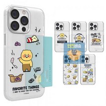 WM T3. 카카오 춘식이 카툰 그래픽 반투명 슬림 카드 케이스 / iPhone 13 mini / 아이폰 13 미니 WM