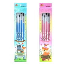 3000 프랜즈 아트 붓세트 4본입, 핑크