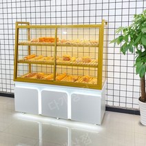 제과점 화이트 카페 쇼케이스 베이커리 냉장 업소용 인테리어 호텔 빵 케익 유리 진열대 쿠키, 화이트골드200길이x55너비x160cm높이