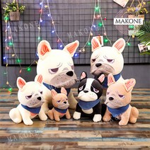 Makone 상표등록 강아지인형 봉제 장난감 불독인형 바디필로우, C