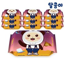[딜] [특허 받은] 달곰이 저자극 두꺼운 아기물티슈 유니버스 10팩(68gsm 엠보싱), *노블레스 10팩