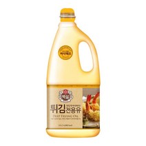 CJ제일제당 풍미 백설 튀김전용유 캠핑식용유 업소용 전부침 1.8L 새우튀김 식용류오일, 2개