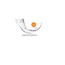 재사용 가능한 블레이드 신생아 어린이 성인 풀 터치 스크린 수술 삽관 유연한 밀러 디지털 비디오 후두경 4 개, 03 1PC S2 blades