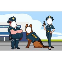 포토부스대여 경찰관 유니폼 사진 배너 배경 플레이 파티 게임 대형 경찰견 촬영보조용품, 300cmx200cm, 하늘색, 01 하늘색