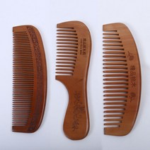 백단 복숭아 나무 빗 4종 머리빗 미용실빗 앞 소장빗 옆, 촘촘반달(a), 본상품선택