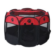 길냥이급식소 강아지 방음부스 고양이 격리장 인디언텐트 휴대용 접이식 애완 동물 텐트 dog house octagonal cage for cat tent playpen 사육장 큰, s-74x74x43cm, 협력사, 그물