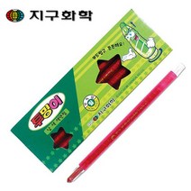 지구 투명이 색연필 빨강 채점용 낱개 낱색, 4개