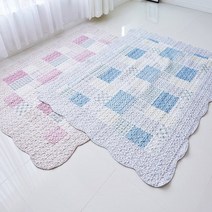 갤러리데코 마벨 워싱 퀼트 스프레드 누빔 카페트160x210cm, 퍼플