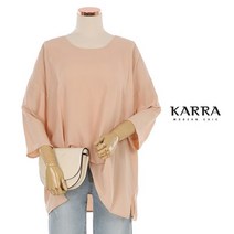 카라 KARRA (88까지)라운드7부쉬폰블라우스_KB1MBL012G
