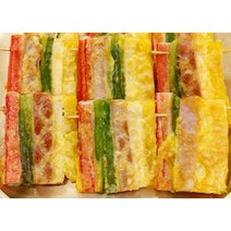 엄마손반찬 표고버섯전 파래전 깻잎전 냉동새우전 동태전 녹두전 돼지고기동그랑땡 육전맛집 꼬치전 제사전 차례상차림 모듬전, 1개(오색꼬지전)