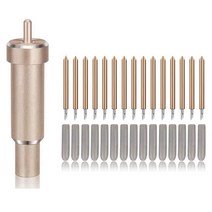 프리미엄 파인 포인트 커팅 블레이드 15 개 비닐 교체 플로터 나이프 Cricut 메이커 용 + 1 개 홀더, 01 gold