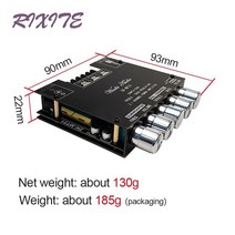 블루투스 미니 앰프 길거리공연 매장용 리시버 통기타 올인원 50wx2 + 100w 5.0 서브우퍼 오디오 전력 증폭기 보드 2.1 채널 스테레오 베이스 증폭기 모듈 홈 시어터, 없음