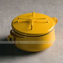 법랑 냄비, X18cm 황색 하자품 상세설명 보기, 1개