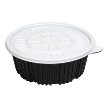 친환경 탕용기(소) 220파이 1800ml 200세트 블랙 포장 배달 감자탕용기