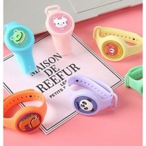 JJINSHOPPING 톡톡 LED 모기팔찌 유아 팔찌 스피너팔찌 6개묶음, 원형 랜덤 4개, 4개