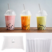 12x210 버블티 스트로우 투명 벌크포장-1봉(200개) _빨대_음료빨대, 1봉, 200개