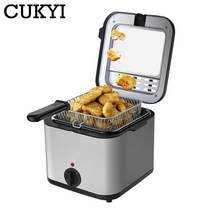 업소용튀김기 대용량 전기 튀김기 대형 식당용 다기능 Cukyi 가정용 프라이 2.5l, 110v