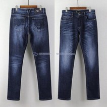 남자 명품 청바지 봄 여름 이태리 고급 엘리트 남성 얇은 스판 슬림 얼굴 자수 진청