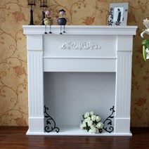 북유럽 엔틱 벽난로 콘솔 장식장 수납함 진열대 인테리어 소품, 1.4블랙