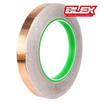 PGM1*^몰BLEX 블렉스 전도성 동테이프 0.05T x 10mm 30M 구리 전기회로 금속 박테이프 전자파차단 황테이프^*1췤pgm, a^^*옵션없슴