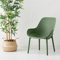 하늘창 코나 라운지체어 플라스틱체어 카페의자 테라스 야외의자 타공 펜션, 코나라운지체어-딥그린