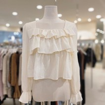 트위 트위 -스퀘어넥 캉캉 프릴 블라우스_A TLBBFBL024