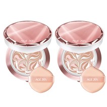 에이지투웨니스 에센스 커버 팩트 HJ 14g(SPF50+) 핑크 블루 본품 구성, 2세트