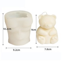캔들만들기 DIY 양초 입체 곰 실리콘 몰드 아로마 테라피 실리콘 몰드 diy 비누, l