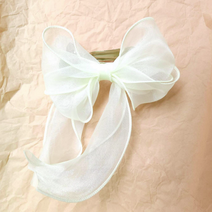 쥬얼포레 18cm 화이트 리본 커튼집게 커텐집게 인테리어 커튼악세사리, 흰색, 1개