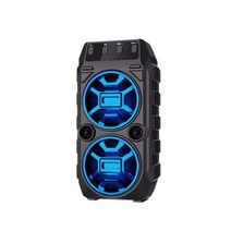Outdoor Speaker Portable Bluetooth-compatible Wireless Bass Column Computer Sound Box Radio USB Subw, 01 Blue