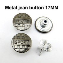 저스트인 혼합 금속 청바지 단추 바느질 의류 액세서리 장식 JMB-079 적합 17mm 30 개, [01] MIXED