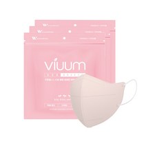 비움 새부리형 에코 브리즈 보건용 마스크 대형 KF94, 25매입, 3팩, 핑크