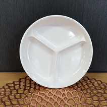 원형 3절나눔접시 대, 단품