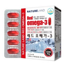 네이처랜드 레드 오메가3 DHA EPA 비타민D 엔초비 오메가3 고함량 어취없는 흡수율 남극크릴오일 혈행개선 중성지방 중성지질 개선 도움