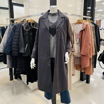 요하넥스 J0A3Y-13-1 프린트포인트 에이라인 롱 트렌치코트