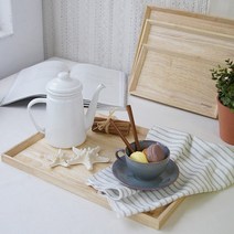 원목트레이 나무쟁반 반달우드트레이 4종, 2.우드 사각 트레이, 소