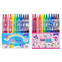 산리오 캐릭터 12색 색연필 초등입학 학교 준비물 선물 단체 랜덤