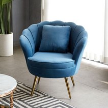 릴리 1인 소파 북유럽 패브릭 모던 벨벳 골드 쇼파, 색상:핑크