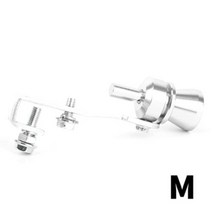 범용 자동차 터보 사운드 휘슬 시뮬레이터 차량 수리 장치 배기 파이프 머플러 1 개, silvery-m