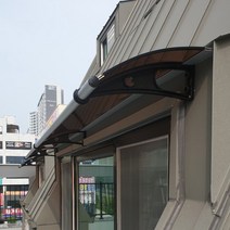 캐노픽스 350x1100 창문 처마 현관 비가림막 어닝 캐노피 설치 전문시공점, 투명, 그레이, 은백색(기본색상)