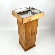 업소용 재떨이 건물 야외 흡연실 스탠드 높은, 재떨이-선반형(무도색)18x16x8cm, 1개