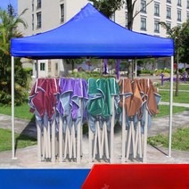 대형파라솔 파라솔바람막이 파라솔받침대 감성파라솔 파라솔텐트 2단 카페 테라스 옥상 폴딩 낚시 그늘막, [강화 블랙 프레임] 2.5 블루