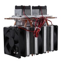 144W 듀얼 코어 반도체 냉각 펠티어 냉각기 냉각 장치, 175X175X96mm, 설명, 플라스틱