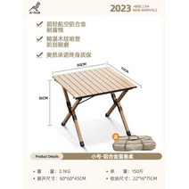 아웃도어 접이식 테이블 알로이 에그롤 캠핑 여행 휴대용 의자 용품 대전, 【60*60CM】알루미늄 테이블- (수납봉투 배달)