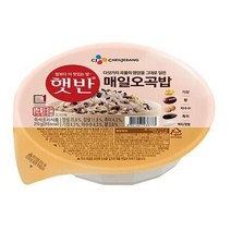 CJ제일제당 저녁메뉴추천 햇반 매일오곡밥 즉석조리 가정간편식 자취음식 간단한아침메뉴 탕비실 210g, 6개