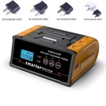 오토바이배터리 자동차 충전 자동복원기 12V24V 배터리 충전기 300W 25A 리드 산 성 건조 물에 대 한 스마트 자동 AGM 펄스 복구 오토바이, AU Plug+미국