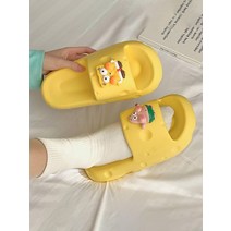 무소음슬리퍼 발망치 치즈슬리퍼, 옐로우, M, 1개
